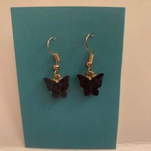 Homemade butterfly earrings